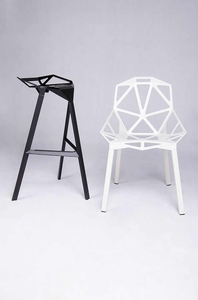 Krzesło SPLIT PREMIUM białe - aluminium, nogi białe King Home
