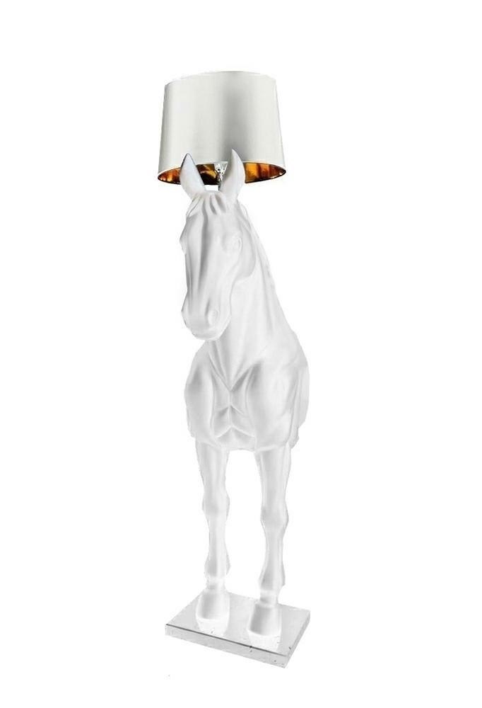 Lampa podłogowa KOŃ HORSE STAND S biała - włókno szklane King Home