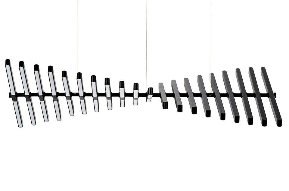 Lampa wisząca PIANO 20 czarna - LED, aluminium