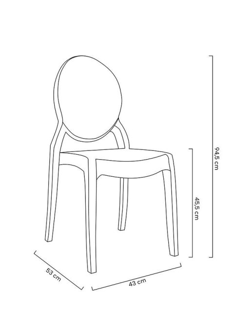 Krzesło ELIZ czarne - poliwęglan