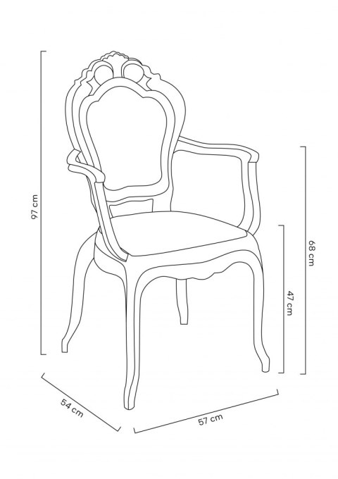 Krzesło QUEEN ARM transparentne