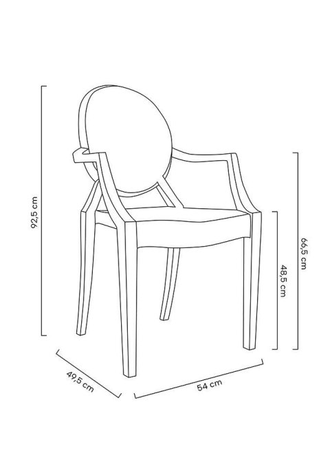 Krzesło AVI czarne - poliwęglan