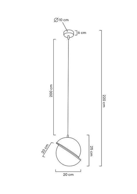 MOOSEE lampa wisząca GLOBE 20 złota