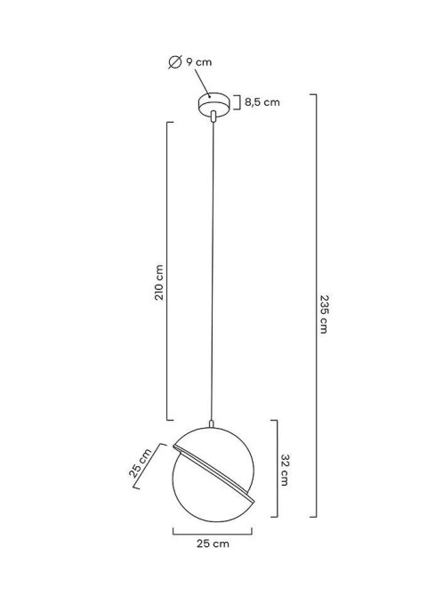 Lampa wisząca GLOVE 25 złota