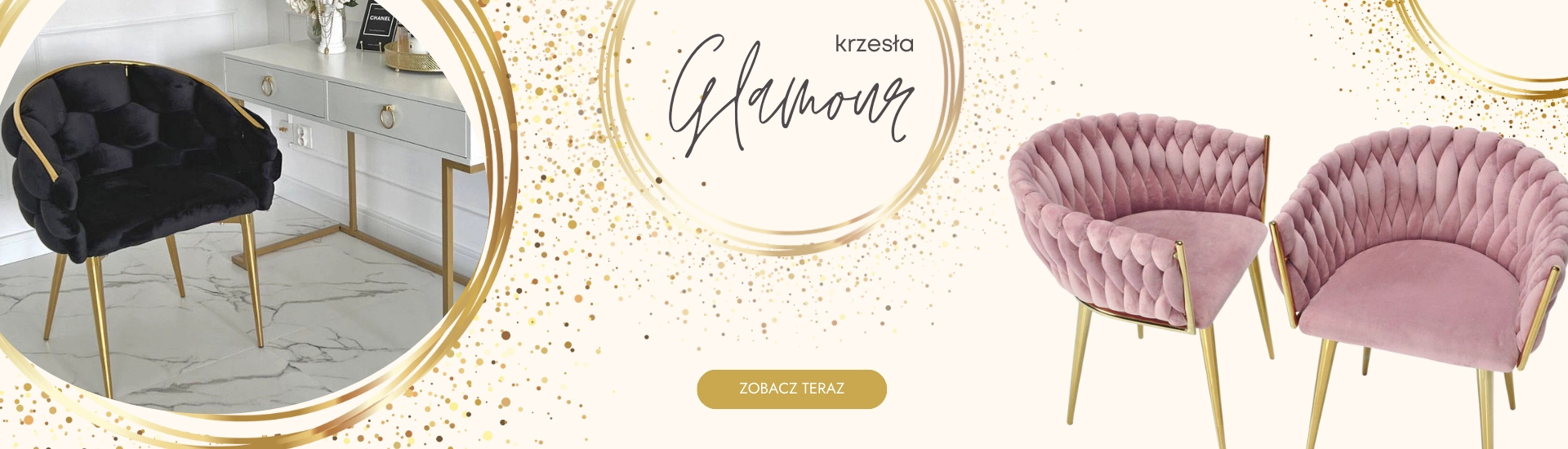 Krzesła glamour